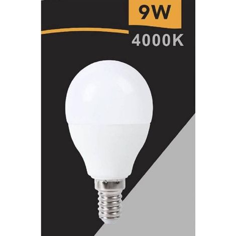 TrAdE Shop Traesio - Lampadina Led Globo G45 E14 9w Luce Fredda 6500k Calda 3000k Naturale 4000k G45t-9w - -Bianco Naturale      -