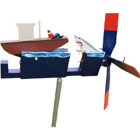 Moulin à vent décoratif sur le thème de l'océan pour jardin extérieur (1/5)