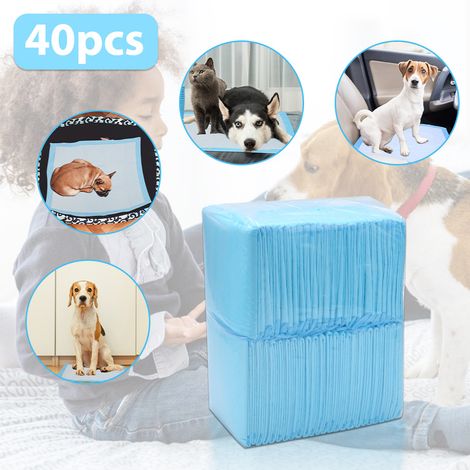 Randaco Educateurs pour Chiot Lot de 40 Tapis 60x60CM 5 Couches Hygiénique pour Apprentissage de la Propreté Super Absorbants