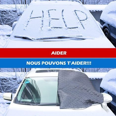 Frostschutz für die Windschutzscheibe, Winter-Windschutzscheibenabdeckung, Auto-Windschutzscheibenabdeckung, 3 Magnetverschlüsse, universell für Autos, Schutz vor Frost, Schnee, Eis, Regen und Sonne, (1/4)