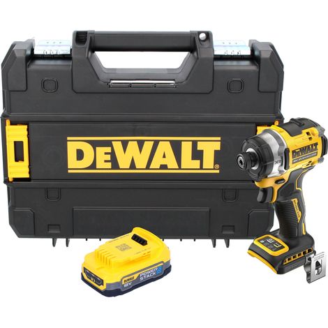 Avvitatore a impulsi a batteria DeWalt DCF 860 NT 18 V 282 Nm 1/4" senza spazzole + 1x batteria Powerstack 1,7 Ah + TSTAK - senza caricatore (1/5)