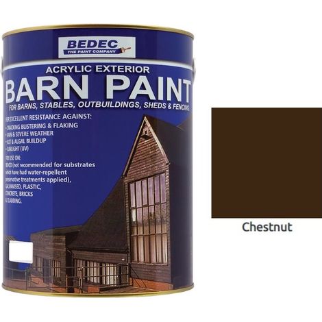 Bedec Barn Paint - Semi-Gloss - Chestnut - 5L