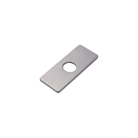 Abflussabdeckung für Küchenspülen, passend für Badarmaturen, Waschbecken und Armaturensockel, in gebürstetem Nickel (grau). – Crezuo (1/4)