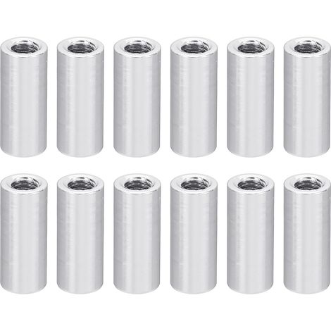 12Pcs Entretoise Filetée M3 en Aluminium 3x5x12mm Argent Métallisé (1/5)