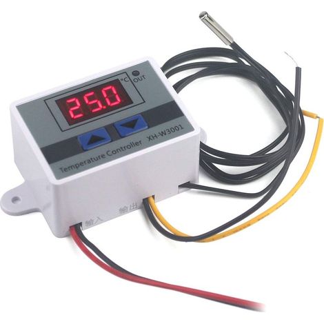 Module de contrôle de température numérique LED XH-W3001 avec sonde étanche, Thermostat de Refroidissement programmable (12 Volts10 A 120 W) (1/5)