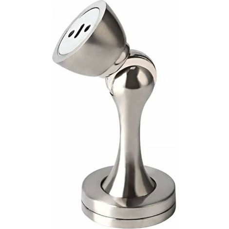 Magnetic Door Stop - Wall Mounted - Solid Metal - Strong Magnetic Door Stop - Magnetic Door Stop for Home or Office - Silver, 100mm (1/5)