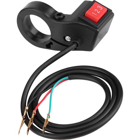 Control de velocidad eléctrico de 3 velocidades con manillar de 22 mm (7/8 pulg.) para motocicleta, bicicleta eléctrica y scooter.