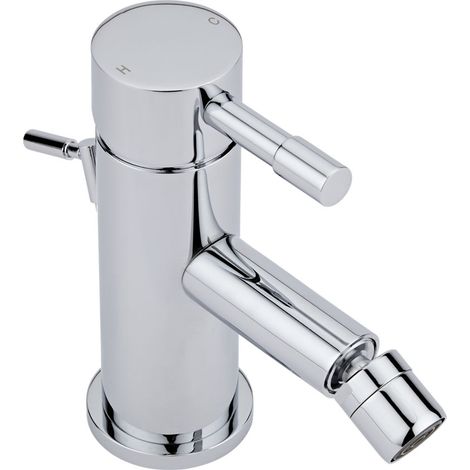 Milano Mirage Bathroom Mono Bidet Mixer Tap with Lever Handle - Chrome (1/5)