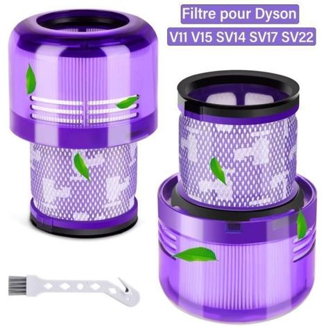 2Pcs Filtre pour Dyson V11 V15 Séries, Filtre dyson v11 Absolute Brosse Dyson SV14 Absolute Animal Fluffy etc (1/5)