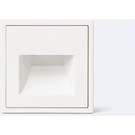 Baliza LED 1W Empotrable Pared Luxe 990 para Caja Universal 3000K Blanco Blanco Cálido
