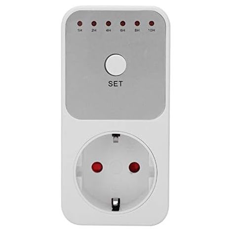 Commutateur de sortie d'alimentation du temporisateur, contrôleur de commutateur de compteur à rebours plug-in 6 types de compteur à rebours avec 1-10 heures, UE 220V (1/4)