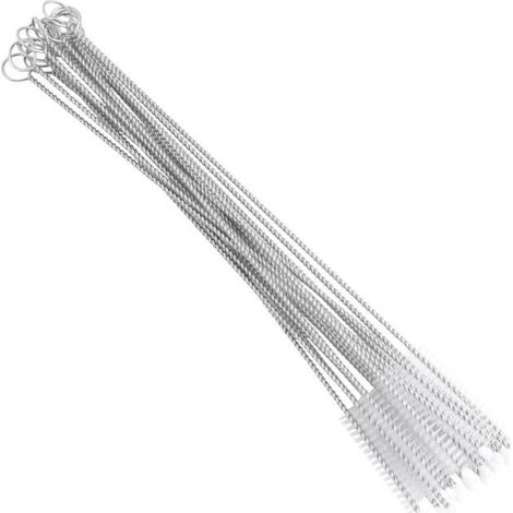 Hililand Nettoyant pour brosse 20 pièces bébé biberon en acier inoxydable main boisson tasse d'eau paille lavage brosse nettoyant