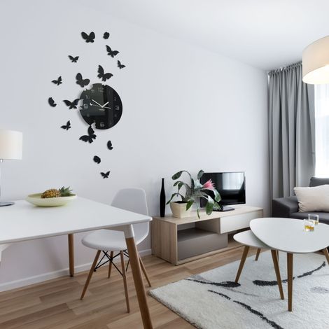 Horloge murale papillon 30 cm (1/5)