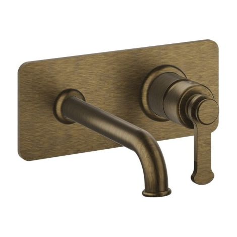 Mitigeur lavabo encastré avec plaque bec de 225 mm Vieux Bronze Mat - CRISTINA ONDYNA FA25893