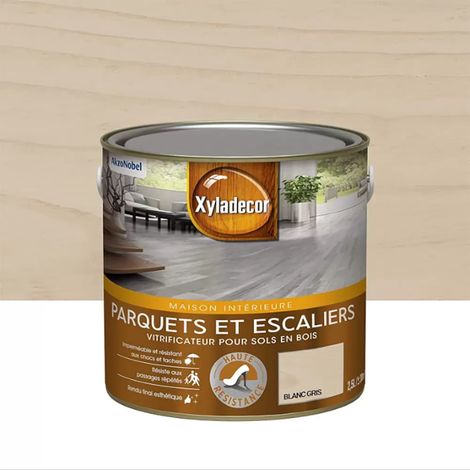 Vitrificateur Xyladécor Parquets et escaliers Blanc gris 2,5 L (1/3)