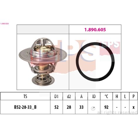Thermostat, liquide de refroidissement EPS 1.880.928 FORD 1 812 482
