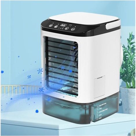 Refroidisseur personnel portable, mini climatiseur avec réservoir d'eau, 3 vitesses, design compact pour une fraîcheur individuelle, blanc (1/2)