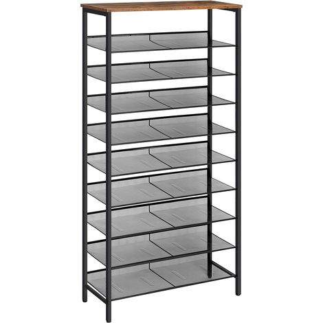 Étagère à Chaussures, Porte-Chaussures à 10 Couches, Range-Chaussures de Grande Capacité, adapté 27 à 36 Paires, Meuble à Chaussures avec Étagères réglables, Gain de Place EBF110XJ01 (1/5)
