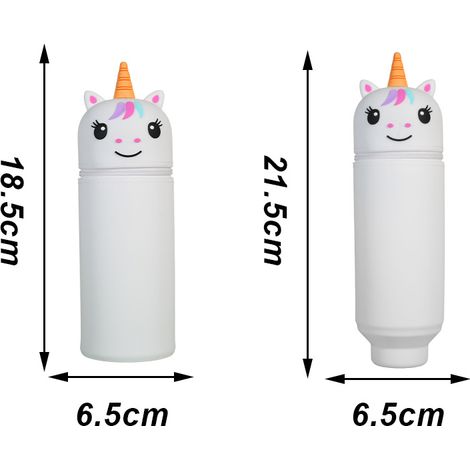 Boîte à crayons porte-stylo licorne cadeau mignon articles mignons boîte à crayons dessin animé enfants tube à stylo en silicone mignon petit animal forme porte-stylo rangement crayon