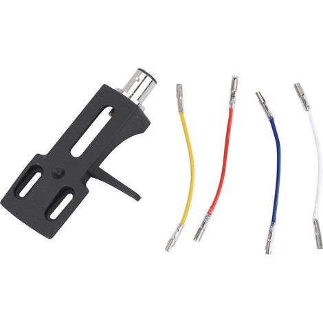 Universeller Plattenspieler für Grammophone, Schwarz, Ersatz-Montagehalterung mit 4 Anschlusskabeln (1/5)