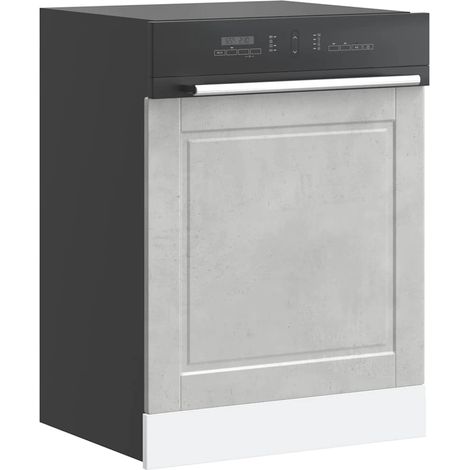 vidaXL Dishwasher Panel "Porto" Concrete Grey 60x1,5x57 cm Engineered Wood