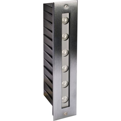 Encastré de sol extérieur ZEPH 4.2 24V rectangle inox 4000K 1198lm 6x2W - EUROPOLE - 55501