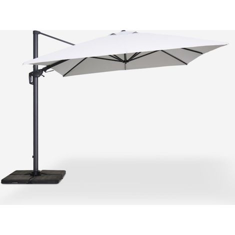Ombrellone da giardino decentrato 3x4m girevole regolabile Jungle Dark
