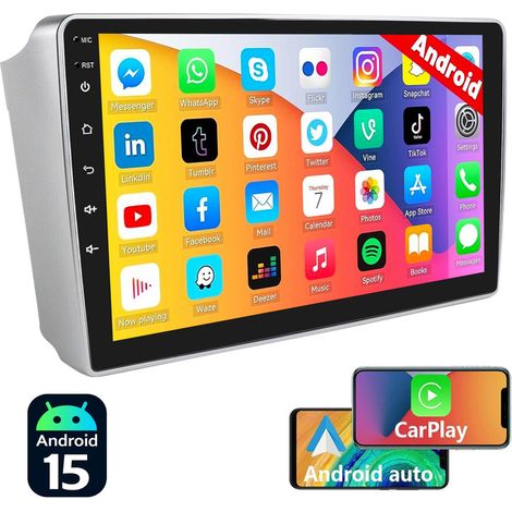 Autoradio 9" pour Toyota Avensis T25 2002-2008 Android 15 Carplay GPS Navigation BT USB WIFI Écran tactile - 2+64G (1/5)
