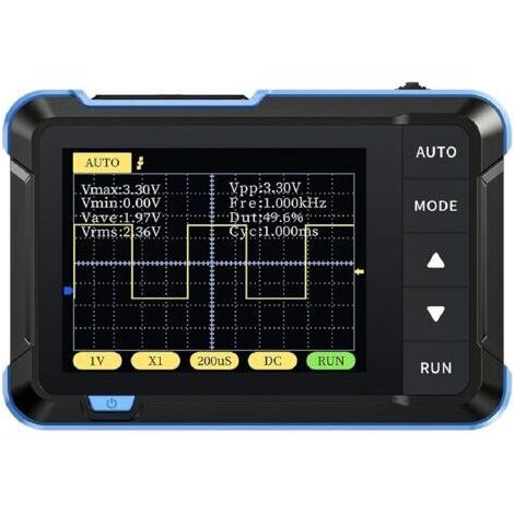 FNIRSI DSO152 Mini Oscilloscope numérique portable 2.5MSa/s 200KHz bande passante analogique 800 VPP avec sortie PWM (Version Standard) (1/5)
