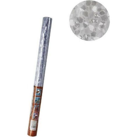 Trade Shop - Rollo Film Ventanas Decorativo 2d Mate Piedras 45cmx2m Adhesivo Cristal 10103 -