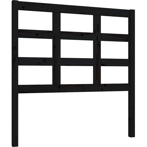 Maison Exclusive - Cabecero de cama madera maciza de pino negro 9 (1/5)
