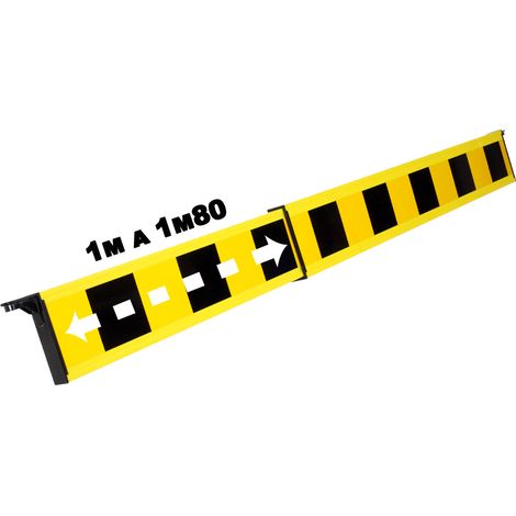 Barrière téléscopique 1 à 1,80m rétroréfléchissante Jaune/Noire type K2 - 1320154 (1/3)