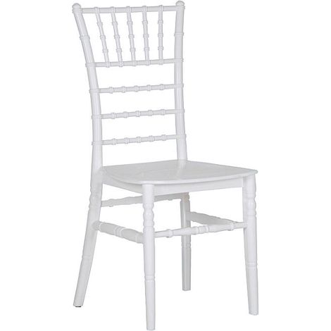 SEDIA TIFFANY Bianca impilabile polipropilene certificata CATAS 42x43x92cm