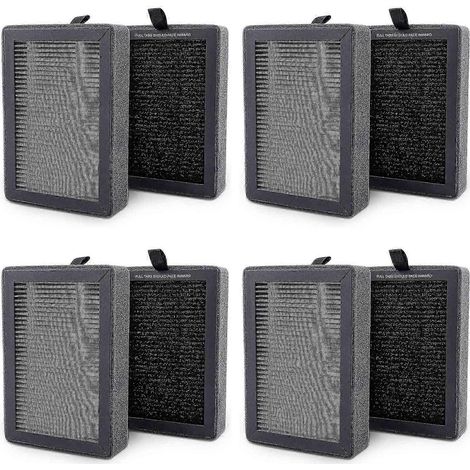 Compatible avec le purificateur d'air LEVOIT LV-H128, cartouches filtrantes de rechange HEPA véritable LV-H128 H13, paquet de 8 QAQ (1/5)