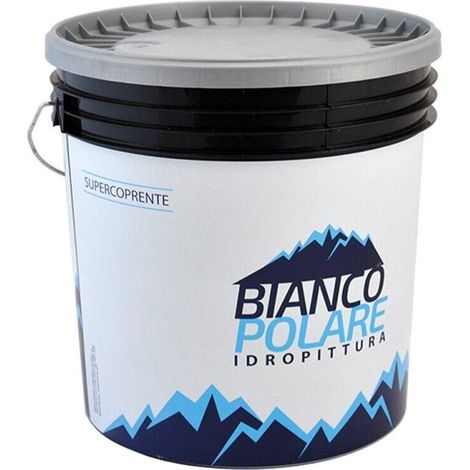 Idropittura Traspirante Tempera BIANCO POLARE opaco per interni antimuffa battericida – 14 Lt.