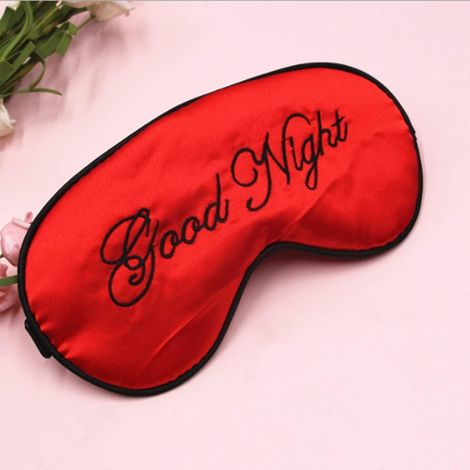 Lightweight and breathable embroidered silk sleep mask for men and women - Blackout sleep mask for travel, sleeping, lunch breaks (1/5)