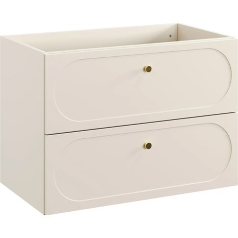Meuble suspendu sous lavabo DONNA SAND beige 80 cm (1/5)