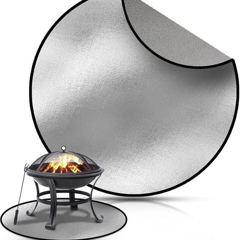Runde Kaminmatte, feuerhemmende Matte, faltbare Bodenmatte, Grillmatte zum Schutz von Terrasse und Rasen, 76 cm (30 Zoll) (1/5)