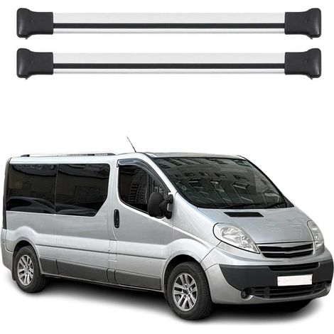 OMAC Aluminium Dachträger Querträger für Nissan Primastar 2001-2014 – Max. 75 kg – 2 Stangen Silber (1/5)