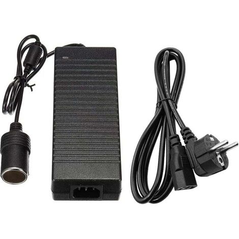Convertisseur 220V 12V, Adaptateur Prise Allume-Cigare Secteur Electrique 120W, 10A Ac À Dc Adaptateur (1/4)