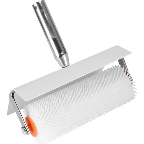 Rouleau autonivelant à pointes pour sol époxy avec protection anti-éclaboussures 250 mm (1/4)