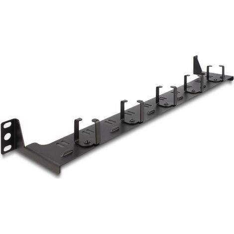 Delock Panel de enrutamiento de fibra Ã³ptica de 19 negro, 1U