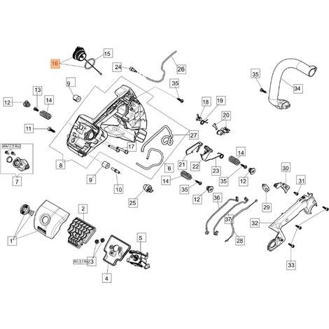 Tappo serbatoio ORIGINALE OLEOMAC per motosega GST 250 - GST 360 50290224AR