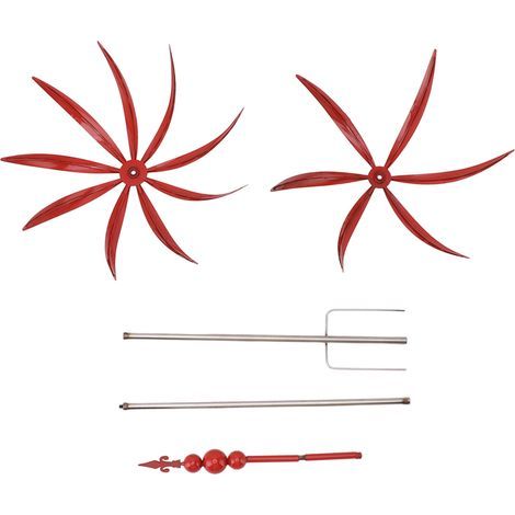 Waterproof iron dancing sculpture, garden windmill, red outdoor decoration for patio (1/5)