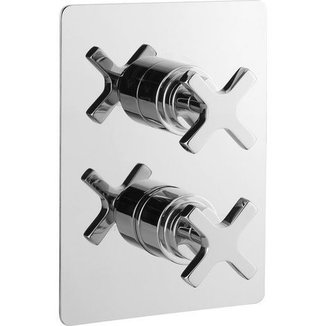 Mitigeur thermostatique de douche à encastrer TRAX, 3 sorties, chromé