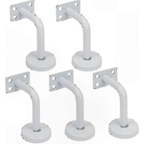 Garde-corps d'escalier en acier inoxydable, lot de 5 supports, 60x80mm, avec vis de fixation incluses pour rampes et balustrades (1/4)