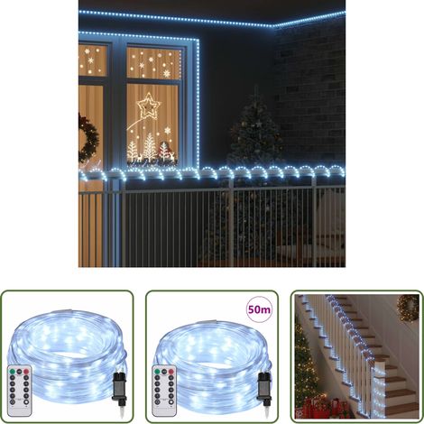 LED-Beleuchtung -  Lichtseil mit 1200 LEDs Kaltweiß 50 m PVC
