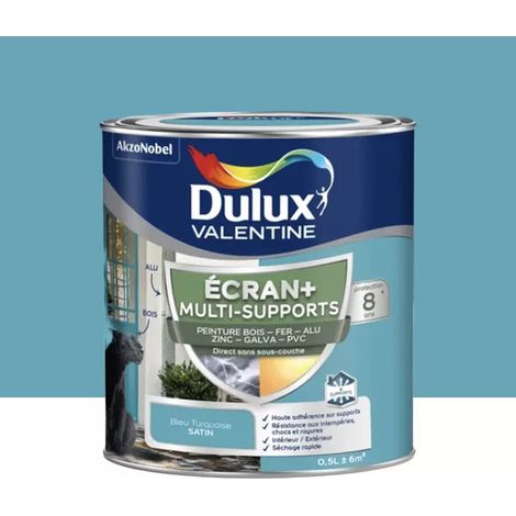 Peinture DULUX VALENTINE Ecran+ Multi-supports Bleu turquoise 0,5 L (1/4)