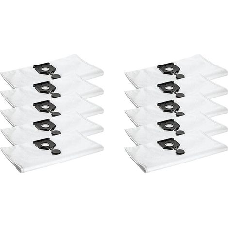 Lot de 10 sacs à poussière en tissu non tissé pour Karcher NT 30/1 Ap Te L, 2.889-154.0 NT 30/1 30L, NT 30/1 Ap L, EU2613