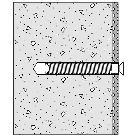 Material de fijación 950 Soporte de pared / asa abatible para hormigón (C20 / C25)